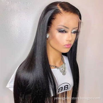 YesWigs Wholesale HD Full Transparent Lace Frontal Human Hair Wig Natural Color Hair Wigs For Black Women 13x6 Lace Front Wig